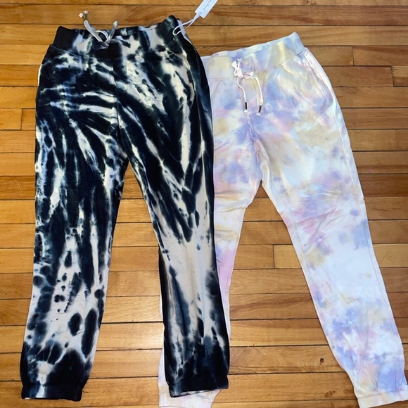 NWT🎊 (2) Young Fabulous & Broke Women’s Tye Die Joggers Sz. S - Picture 1 of 6